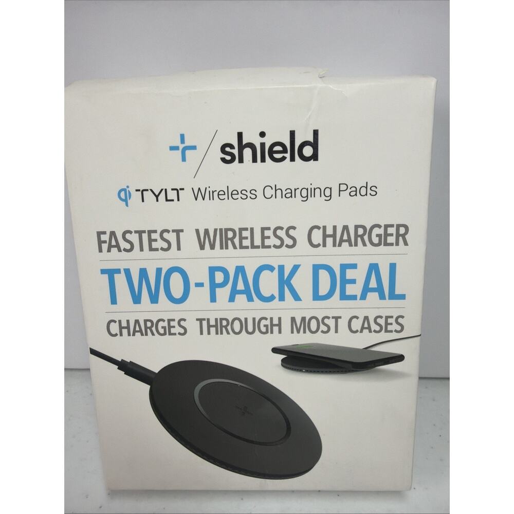 TYLT Shield 10W Slim Fastest TWO Pack Wireless Charging Pads for iPhone Galaxy